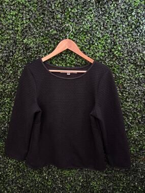 Max Studio, Black Pullover Sweater, Crew Neck Women’s Size L